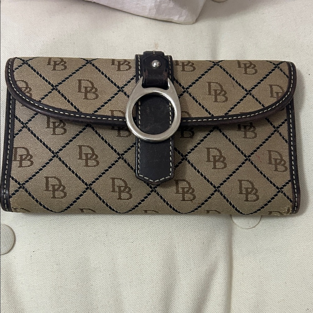 Dooney & Bourke Brown and Black Patterned Wallet